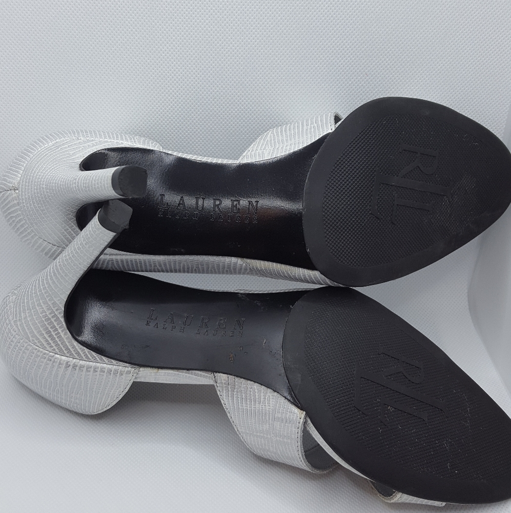Ralph Lauren, Silver heels, Sz8 - Picture 5 of 6